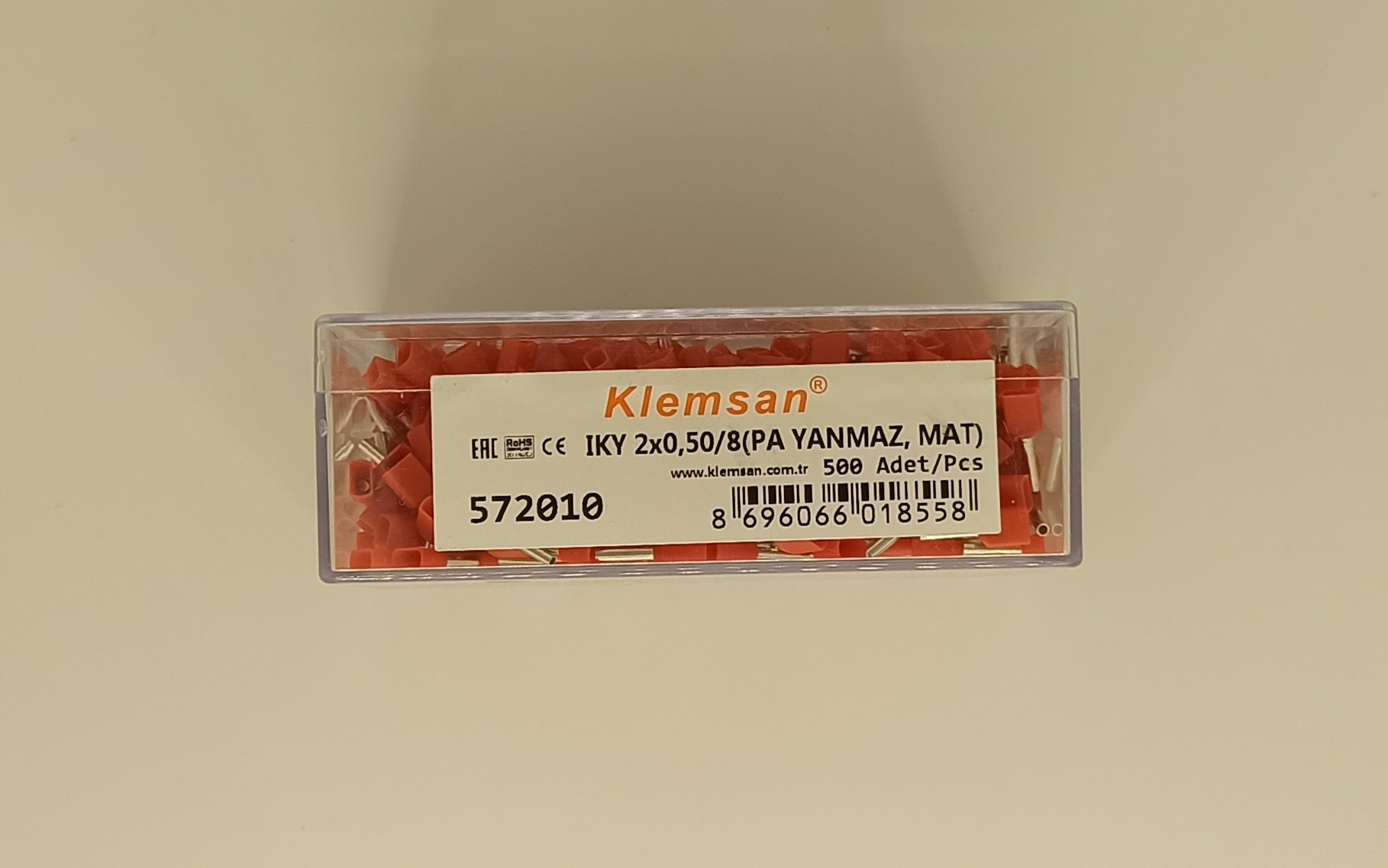 Наконечник изолированный IKY 2x 0,5/8 (огнестойкий)