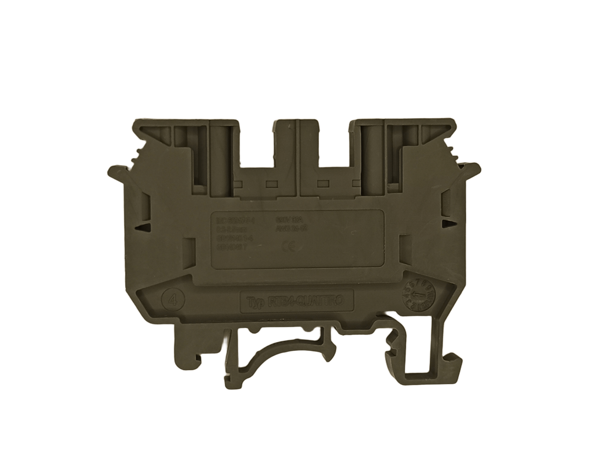 Клемма проходная с винтовым зажимом (4 вывода) RTB 4-QUATTRO