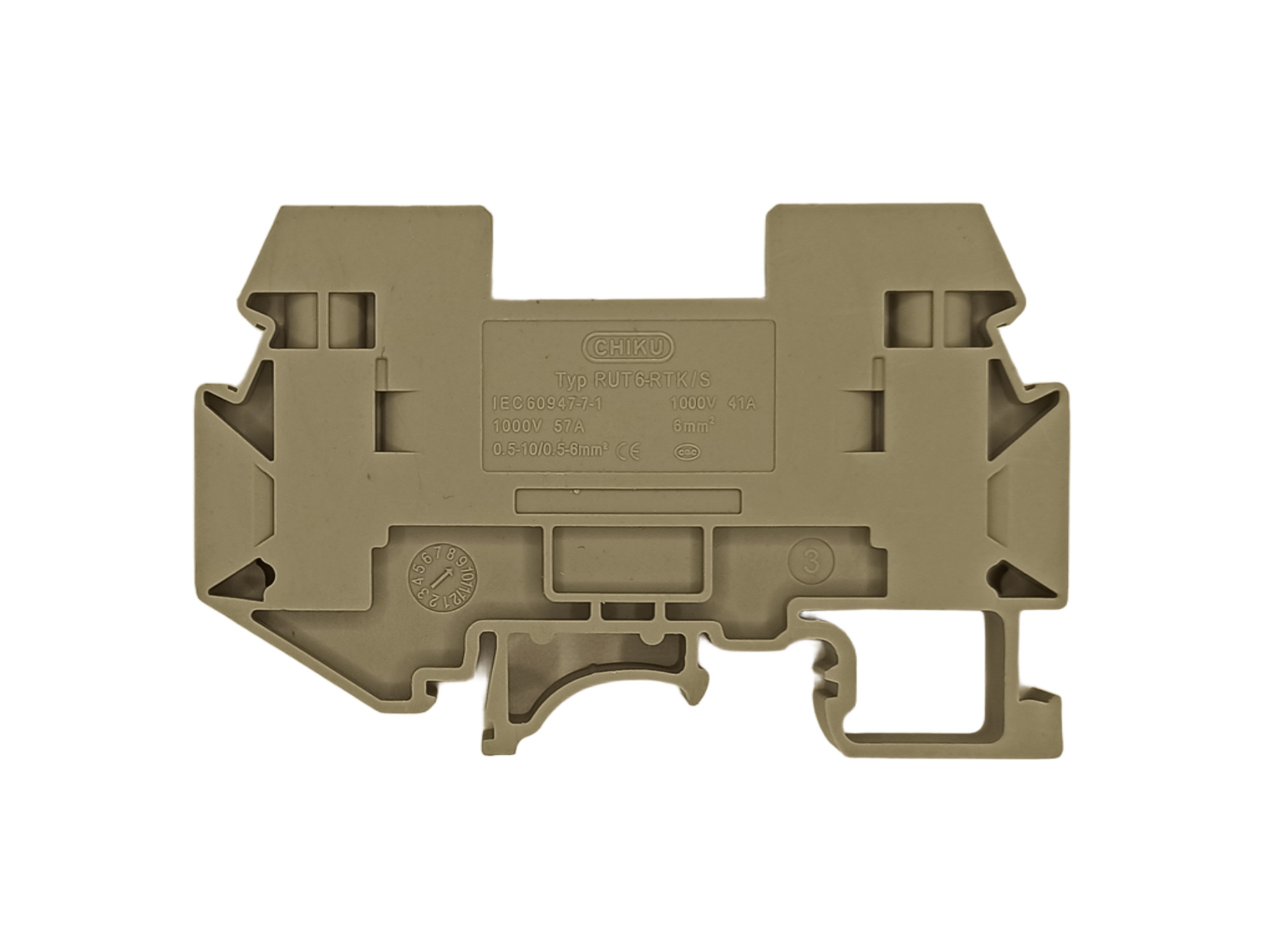 Клемма измерительная с винтовым зажимом RUT 6-RTK/S
