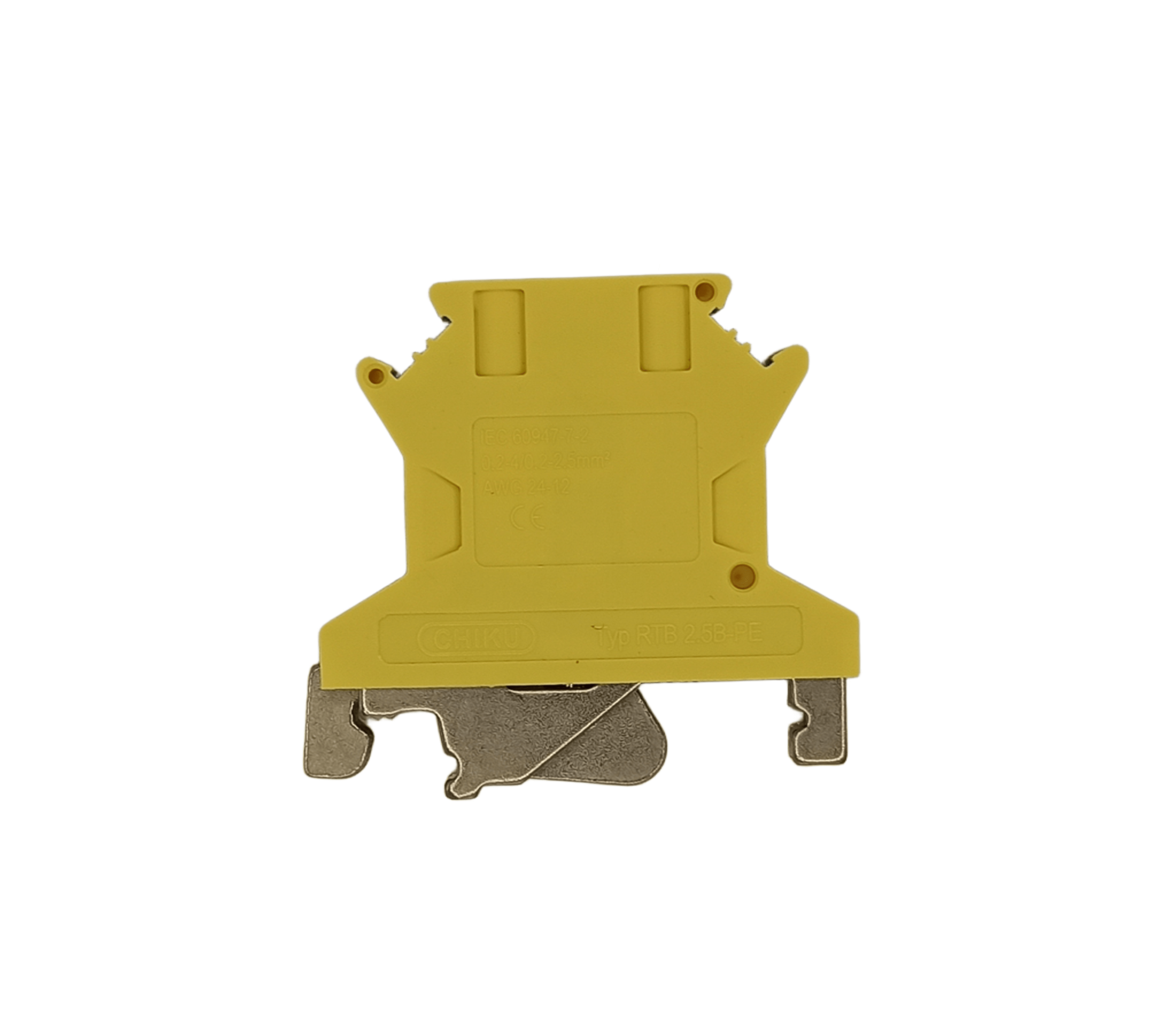 Клемма проходная с винтовым зажимом (земля) RTB 2,5B-PE