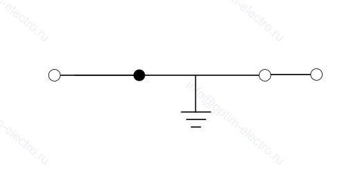 Клемма проходная RPI 2,5-TWIN BU