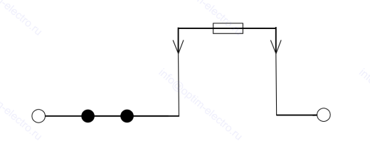Клемма проходная Push-in (предохранитель) RPI 4-HESI