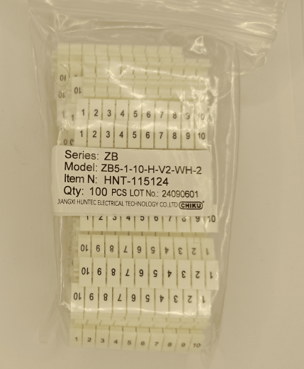 Маркировка клеммных модулей ZB 5 (H/1-10)