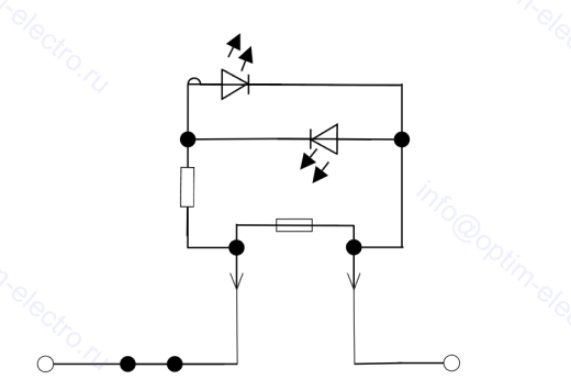 Клемма проходная Push-in RPI 4-HESI LED 24