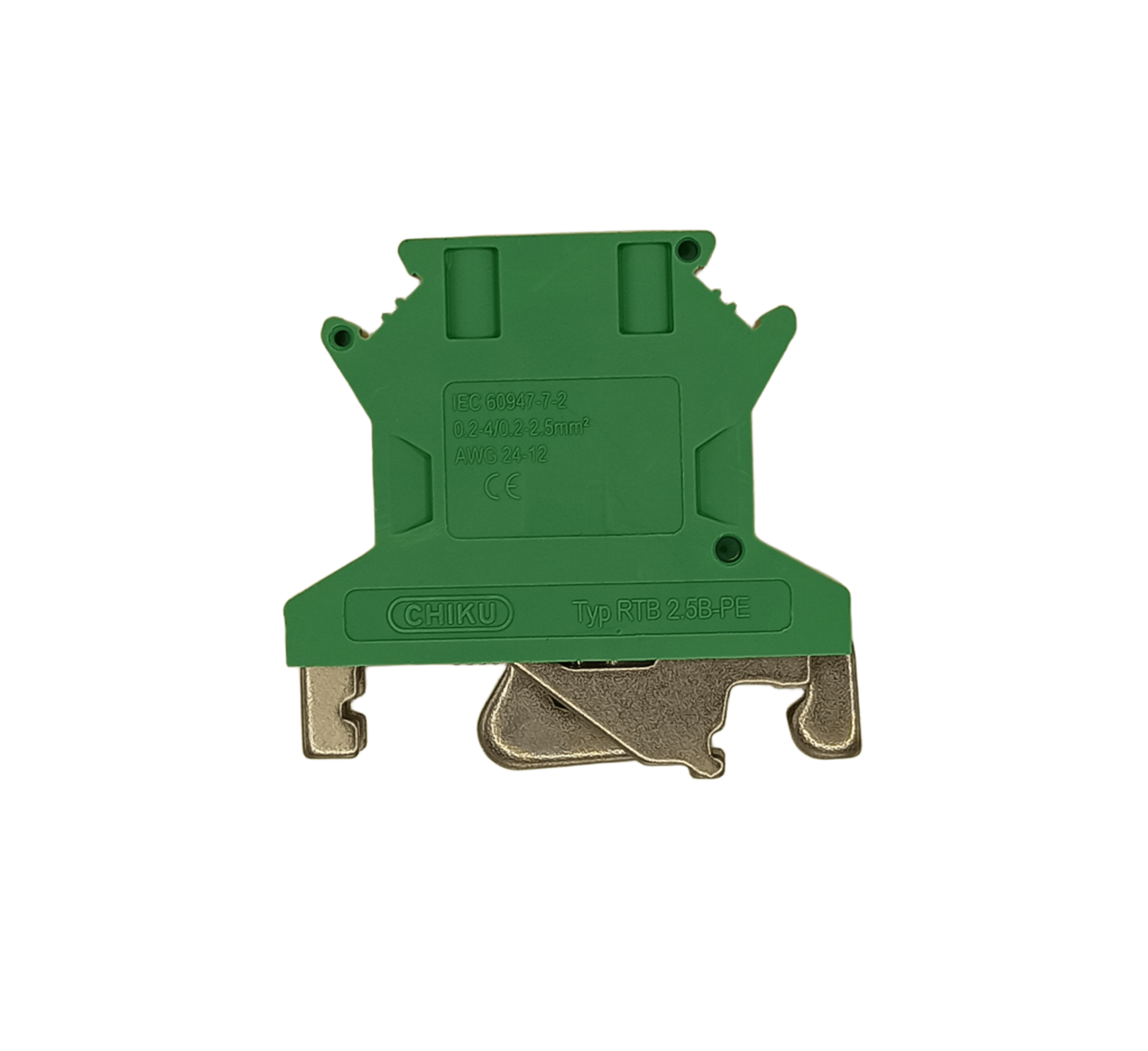 Клемма проходная с винтовым зажимом (земля) RTB 2,5B-PE